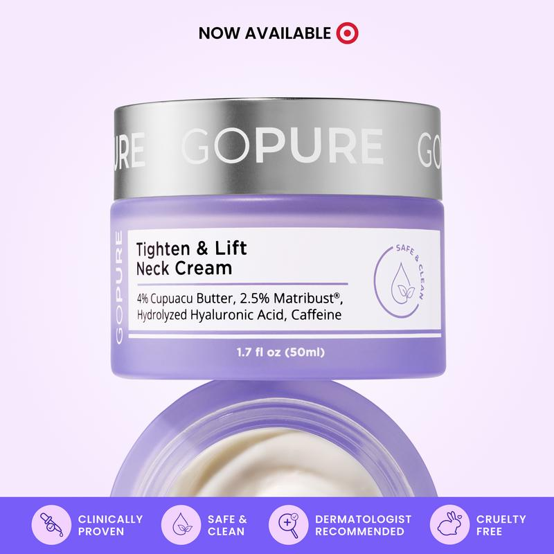 GOPURE Neck Cream Tighten & Lift Firming Cream for Crepey Skin